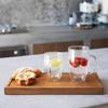 2/4/6PCS 350ML Double Wall Glass Coffee Mug With Handle Transparent Glass Cappuccino Cup Coffee Milk Tea Juice Tea Cup