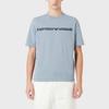 Emporio Armani SS23 Logo Letter Print Crew Neck Short Sleeve T-Shirt Men Tops Light-Blue 3R1TT2-1JWZZ-0738