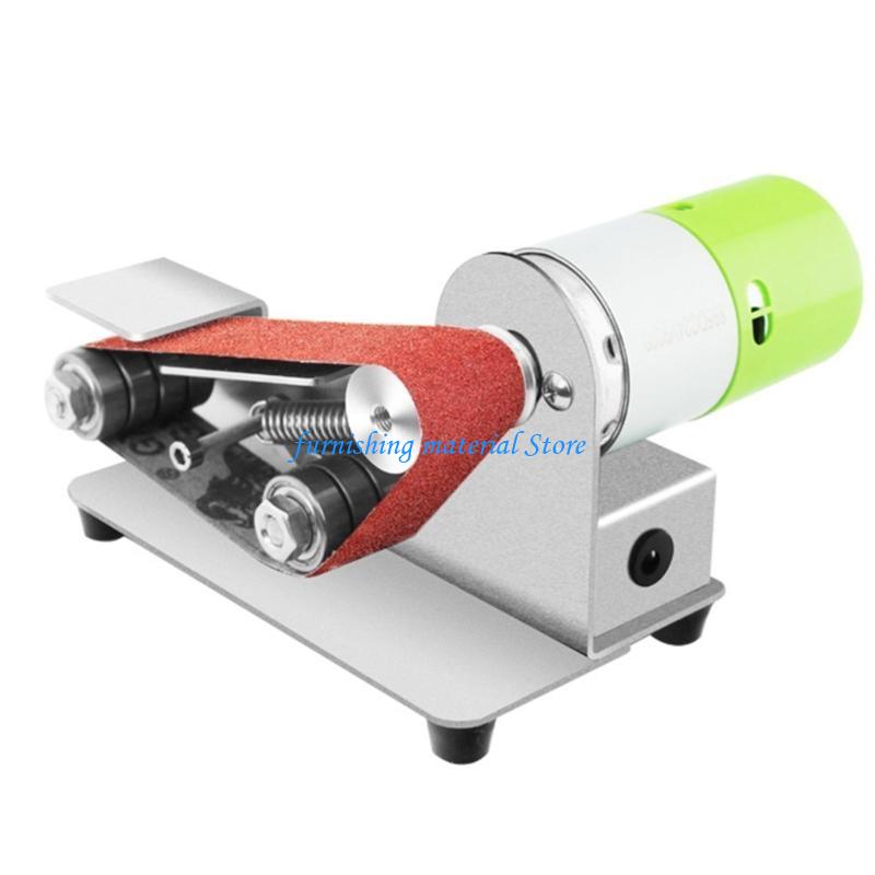 Y5GD Belt Sander 15 Degree Electric Belt Sander Adjustable Speed Benches Belt Grinder for Metal Working Cutter Making Crafting