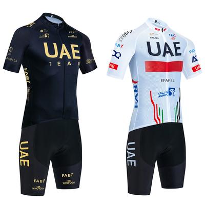 Nueva Camiseta de Ciclismo EAU Color Dorado Conjunto de Maillot y Culotte para Equipo Hombres Mujeres Secado Rápido Ropa Ciclismo Camiseta de Bicicleta Pro Ropa