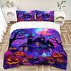 3pc Halloween Haunted Cover Set - 1 Quilt Cover + 2 Pillowcases, All Seasons Bedroom Setting, Perfect for Home024
