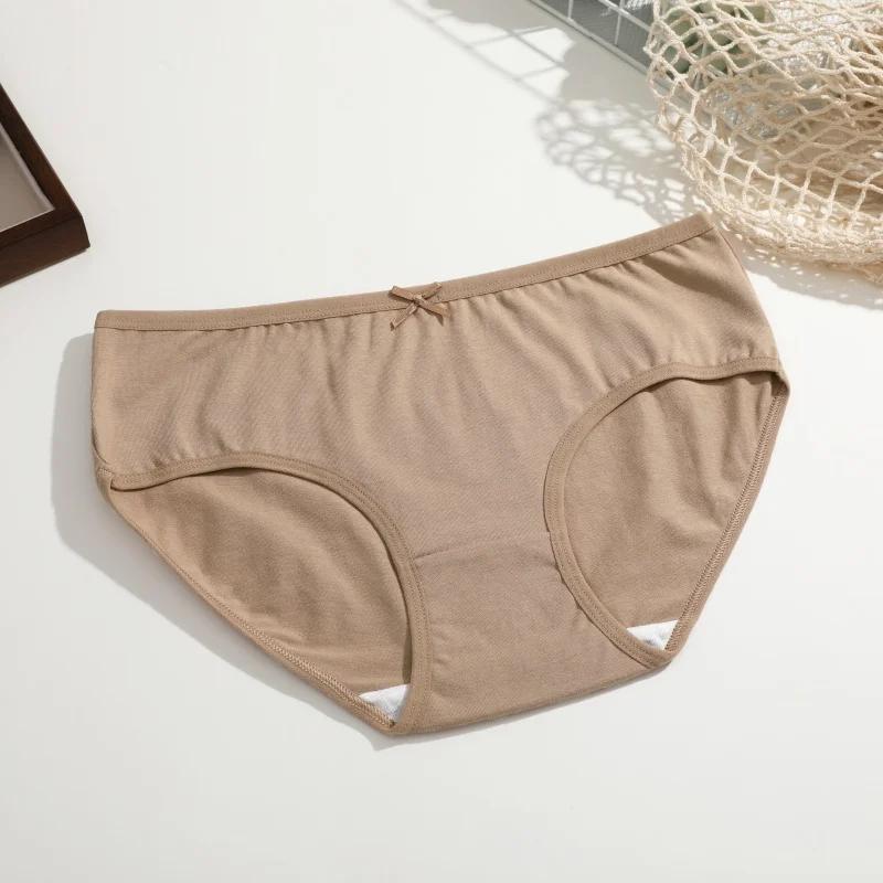 

Женские хлопковые бесшовные трусы Женские трусики Maillard Mocha больших размеров Однотонное дышащее нижнее белье Женское белье XS-XXL XXL&1pc света загар