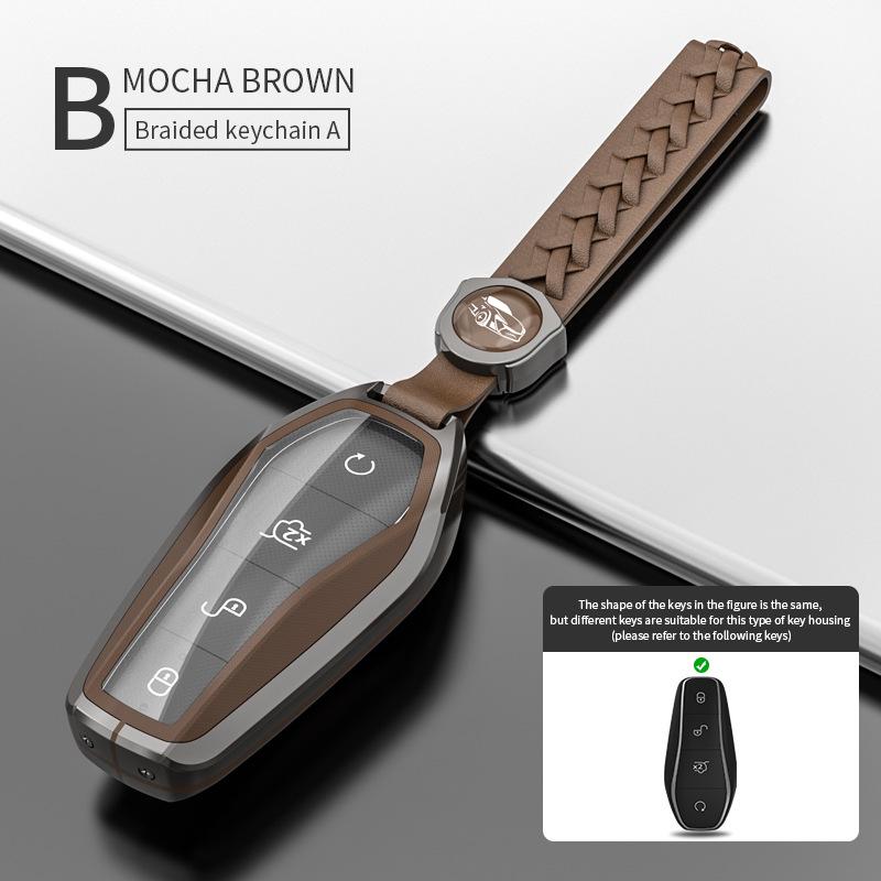 Compatible Key Case for 21 BYD Models: Tang, Song, Yuan, Qin Plus DMI, EV Car Key Shell with Buckle