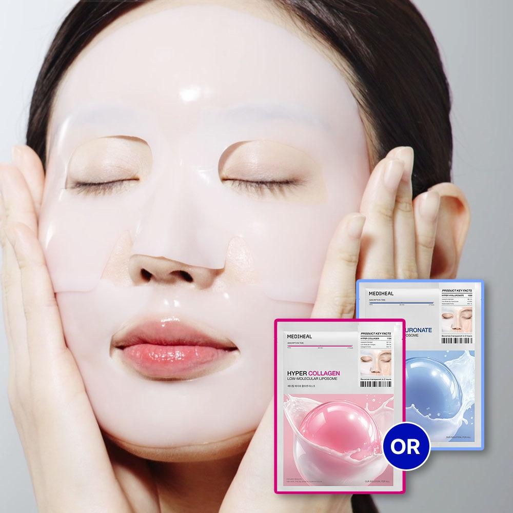 

Mediheal [gel Mask 1 Sheet] Mediheal Hyper Mask 2 Types Collagen Hyaluronic Acid Hyaluronic acid 1 sheet