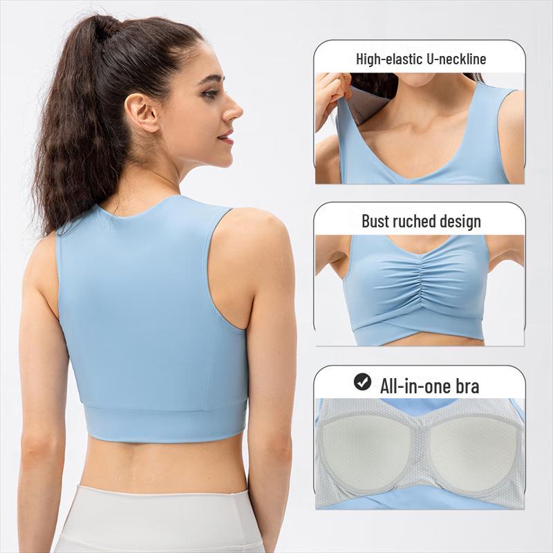 Women's High-Impact Yoga Sports Bra Tank Top