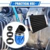 VekAuto Motorcycle Air Filter 26/35/42/48mm ID 140x700mm Motorcycle ATV Durable Aluminum Alloy Blue