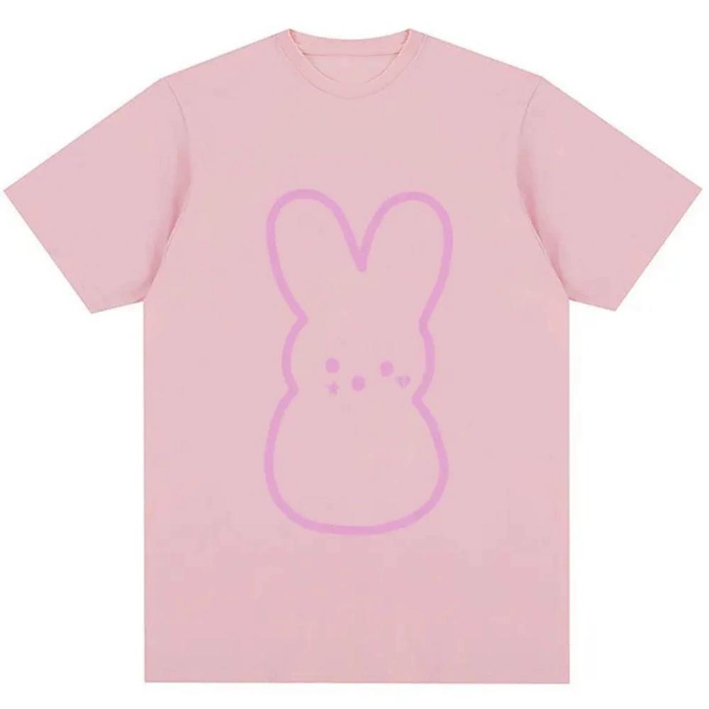 Lil Peep Emo Rabbit Girl Fun Meme Summer Mens Casual Loose Short sleeved Tshirt