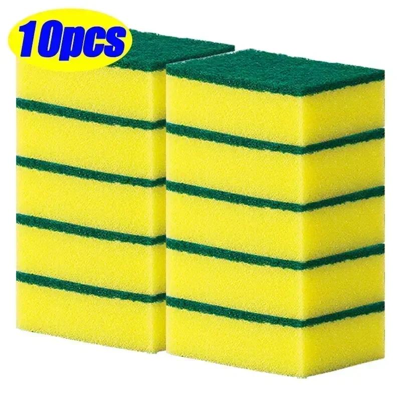 5-50Pcs Double-sided Cleaning Spongs Household Scouring Pad Kitchen Dish Cloth Auto Sponge Wipe Cleaning Towels Accessories