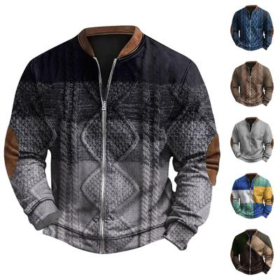 Men's Retro Casual Gradient Printed Sweatshirt