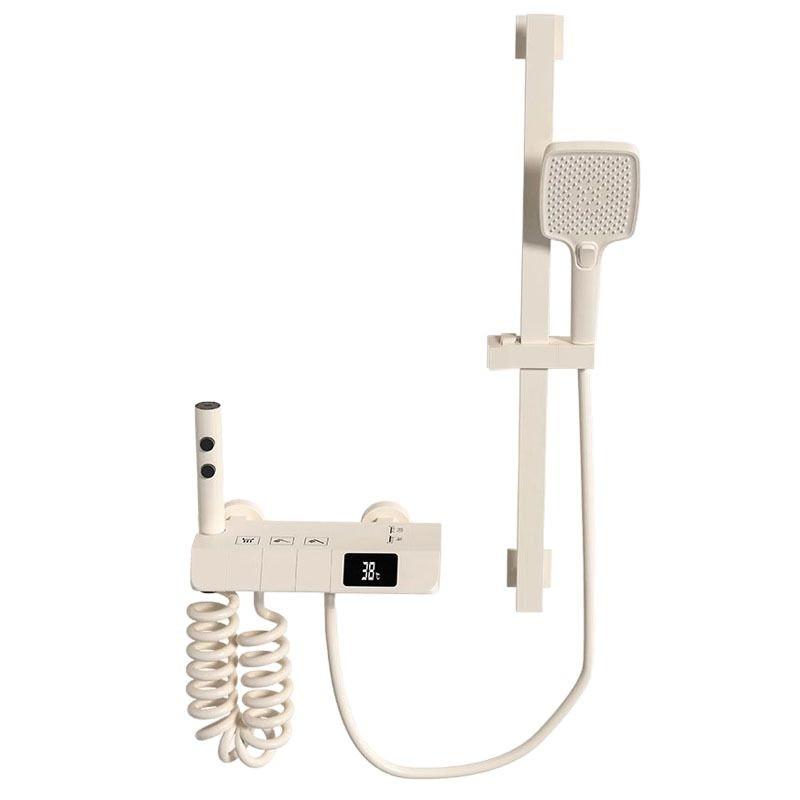 Shower Set Household Constant-temperature Bath Bathroom Pressurized Shower Head Cream-colored Bathroom Showerhead