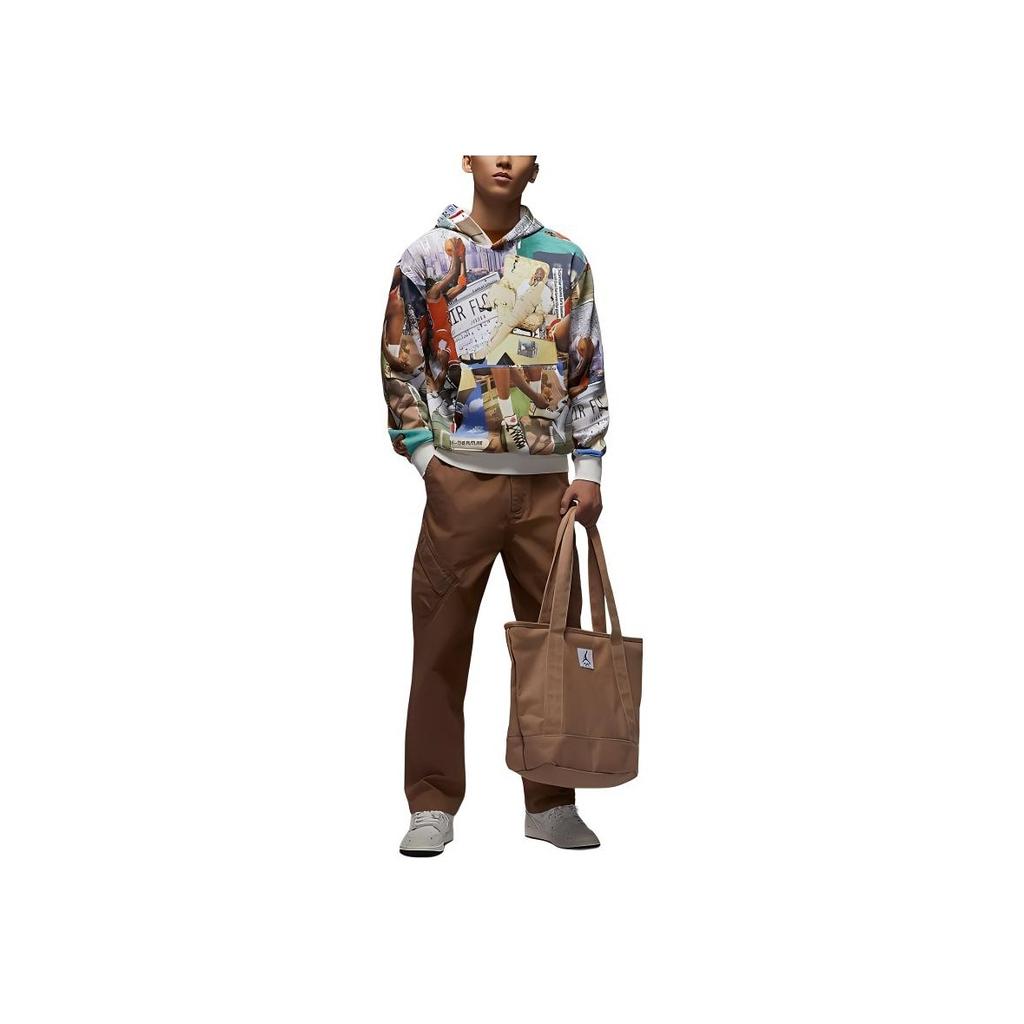 Jordan Hanorac cu glugă sport casual de exterior Brooklyn Fleece cu imprimeu litere pentru bărbați Hanorace Sail FV7298-133