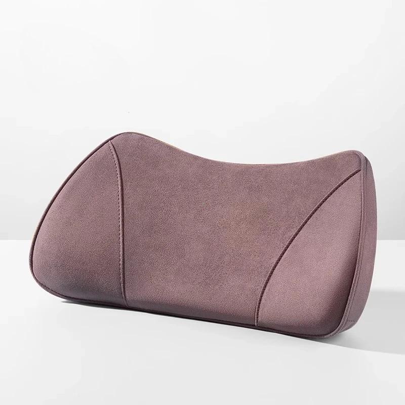 For Porsche Mercedes-Benz Maybach Same Suede Car Seat Memory Foam Lumbar Pillow Cushion Interior Headrest Accessory