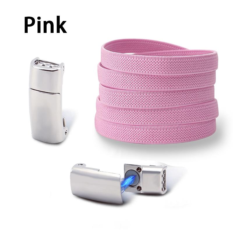 New Metal Lock 8mm Thick Elastic Flat Laces Elastic Magnetic Lock Shoelaces Sneakers Running Tennis Lazy Shoelace Accessories