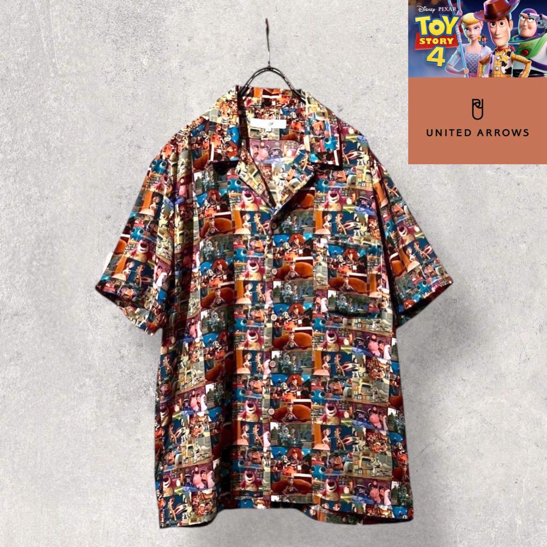 

[Б/У] Редкая специальная коллаборация Toy Story 4 United Arrows рубашка с коротким рукавом с узором