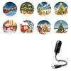 Led Usb Projector Light Projection Patterns- Adjustable Santa Claus Snowman Tree Night Light For Christmas Decorations