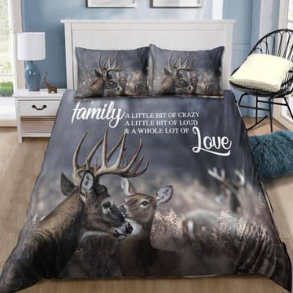 Bettbezug-Set Tmarc Tee Deer Lovers: Romantisches Bettwäscheset Heimtextilien
