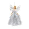 Acrylic Crystal Christmas Tree Pendants Stereoscopic Clear Xmas Tree Hanging Ornaments DIY Angel/Elk/Angel Snowflake Piece Gift