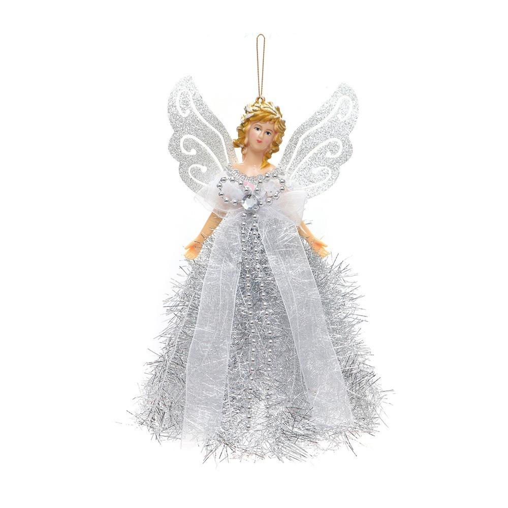 Acrylic Crystal Christmas Tree Pendants Stereoscopic Clear Xmas Tree Hanging Ornaments DIY Angel/Elk/Angel Snowflake Piece Gift