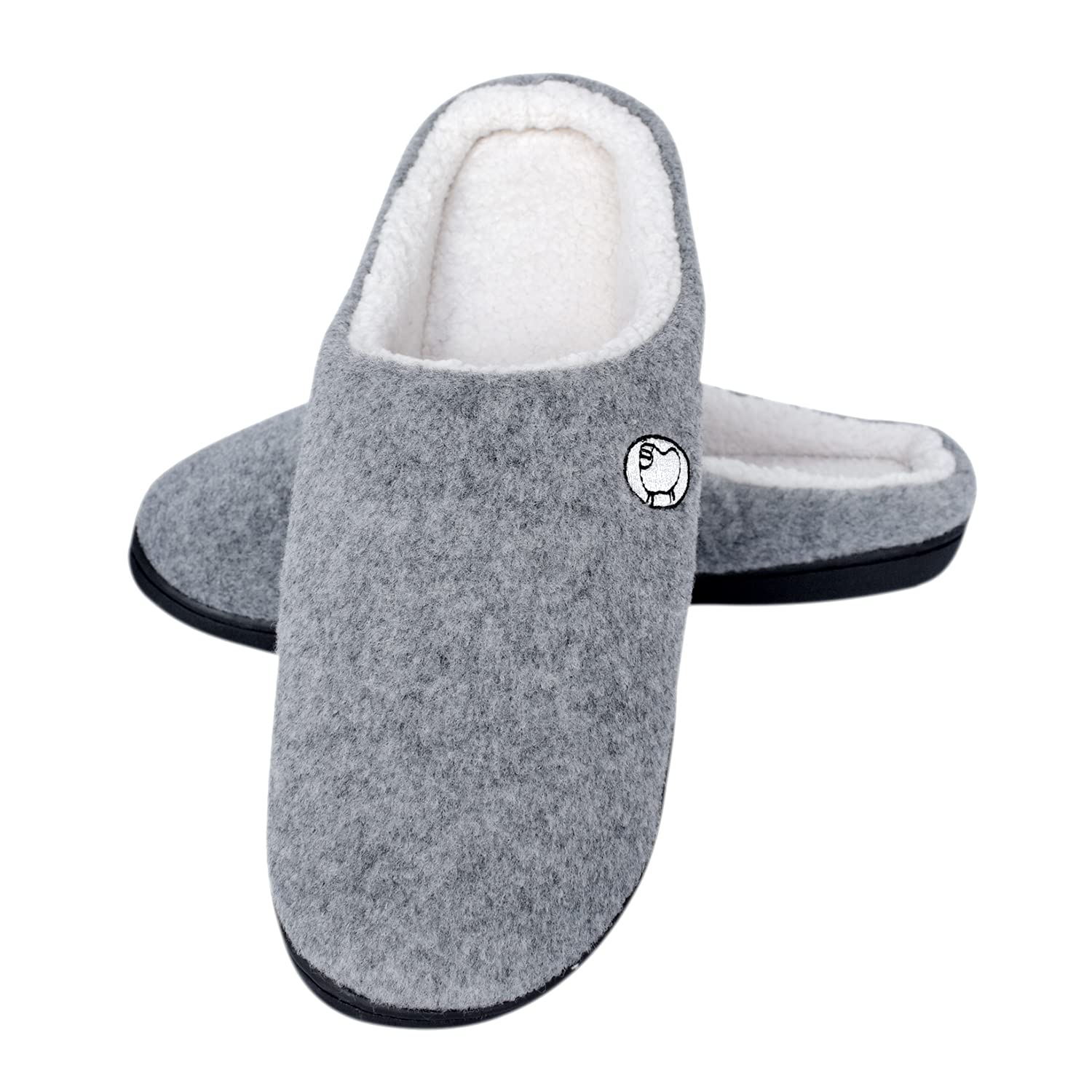 

Euyqs Комнатные тапочки с эффектом памяти, гостевые, стильного размера, нескользящие, моющиеся, из пены, обувь, унисекс, зимние, (Серый, 27.0 см) серый