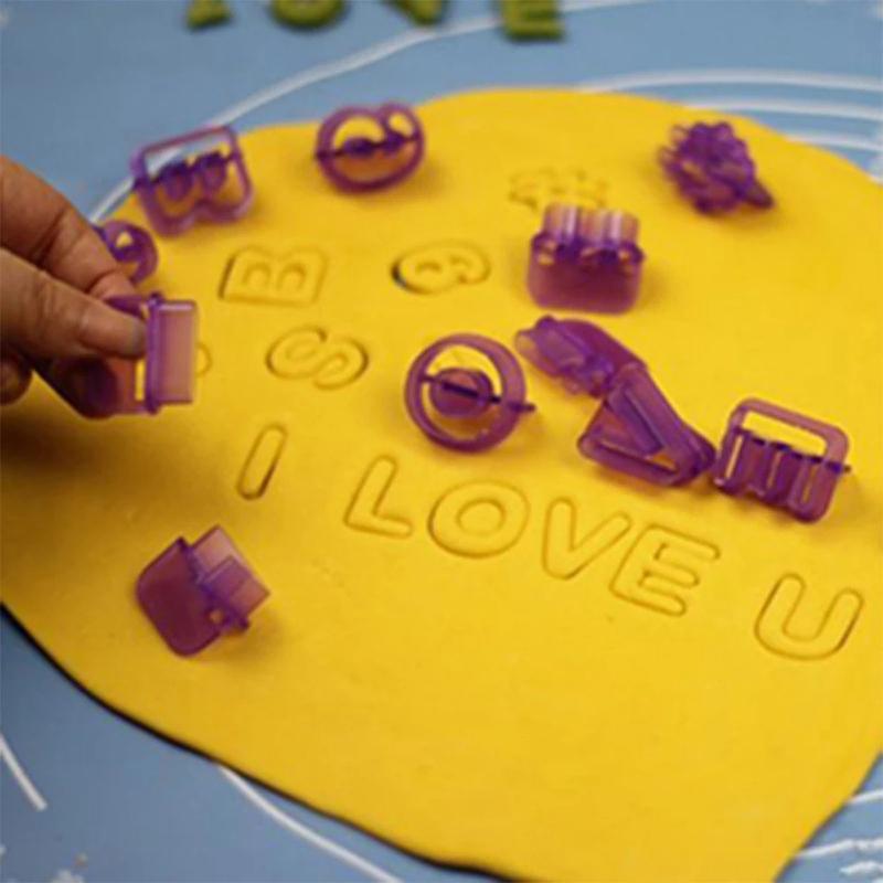 40Pcs Digital Alphabet Letter Number Fondant Cake Biscuit Baking Mould Cookie
