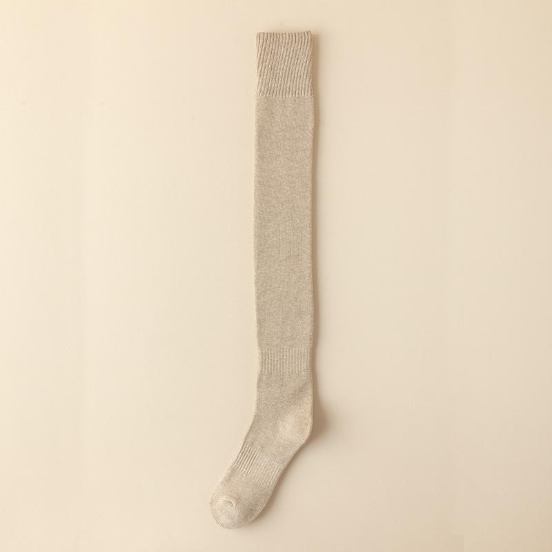 

Гольфы до колена, чулки до бедра для женщин, утолщенные и флисовые теплые длинные носки, зимние носки до икр для защиты коленей, высокие чулки до бедра 1 pair