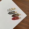 Black White Acetate Seamless Hairpin Wave Point Side Clip Cute Barrette  Hair Styling Accessories