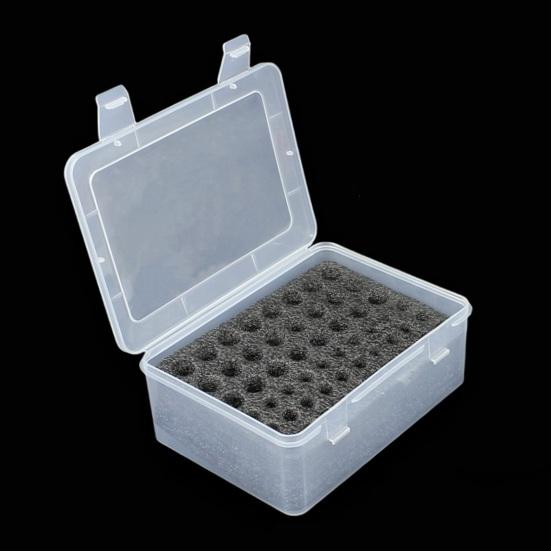 Pudełko do przechowywania baterii 54 przegródki Organizer na baterie z półprzezroczystą pokrywką Uchwyt na baterie z wyściółką gąbkową na baterie AA i AAA Domowe biuro szuflada