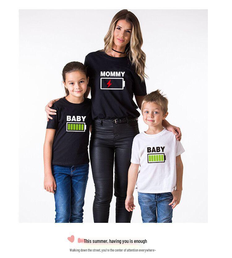 2025 Summer Family Street Style: Mother & Daughter Short Sleeve T-Shirts Set