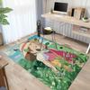 Green Leaves Adventure Carpet For Playroom Bedroom Living Room Sofa Home Decorkids Game Area Rug Nonslip Floor Mat