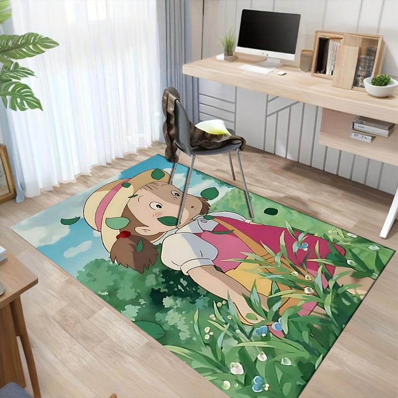 Green Leaves Adventure Carpet For Playroom Bedroom Living Room Sofa Home Decorkids Game Area Rug Nonslip Floor Mat
