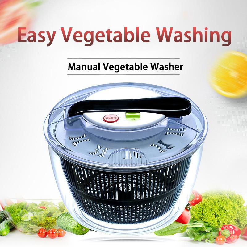 5L Large Capacity Food Fruit Drying Draining Basket Household Strainer Basket Kitchen Tools 24*17*24cm Automatic Vegetable Dehydrator