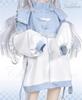 Jundakara Light Blue Long Subculture Angel Sickly Color Loose Size M Women's Hoodie, Sleeve, Style, Wings, Hooded, Ruffles, Angelic, Cute, Block,