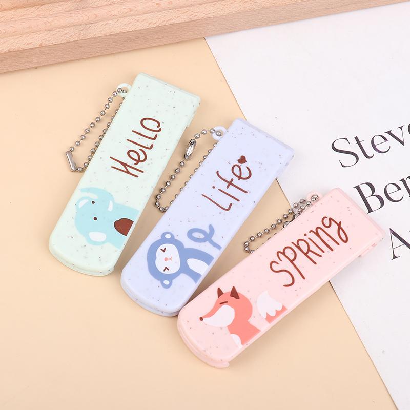 

Милые Животные Мультяшная Расческа Простая Парикмахерская Пластиковая Портативная Расческа с Зеркалом Складная 2 в 1 Карманная Щетка для Волос Студенты 9.3*3cm