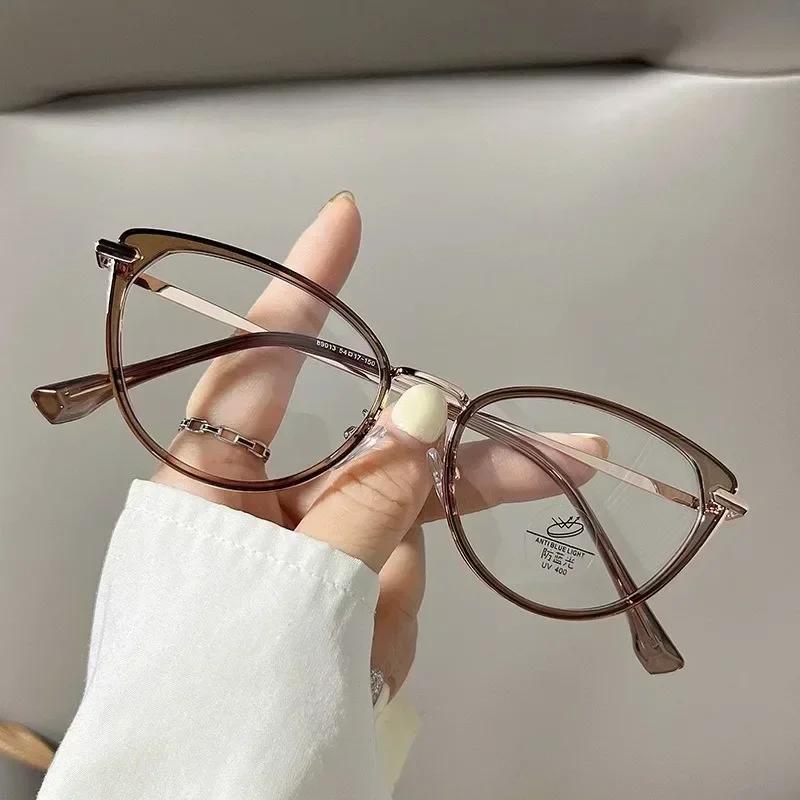 Anti Radiation Cat Eye Glasses for Women Men Aesthetic Glasses Replaceable Lens Eyeglasses Frames Retro Eyeglasses