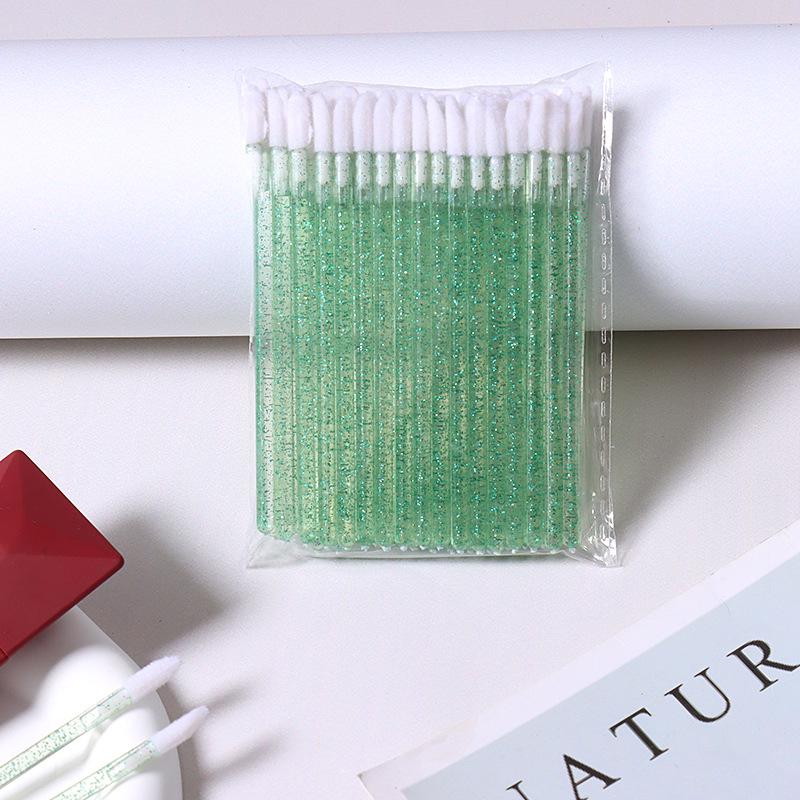 50-Pack Disposable Crystal Lip Brushes - Portable Lipstick, Gloss & Glaze Applicators