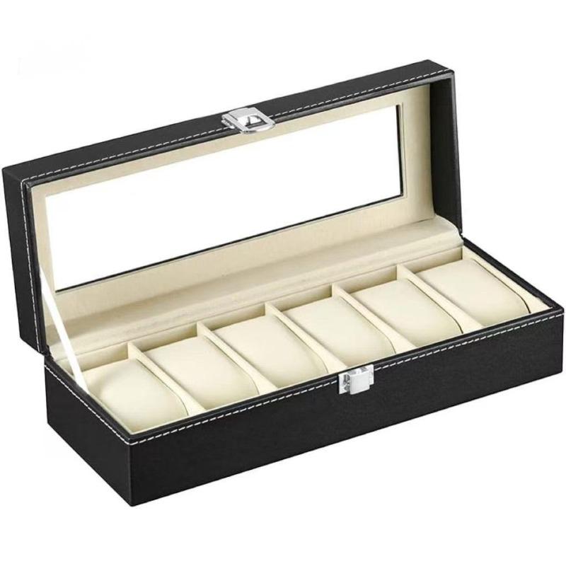 6-Slot And 12-Slot Watch Jewelry Boxes, Dustproof PU Leather Lining,Travel Watch Display Case, Watch Storage Box, Watch Showcase