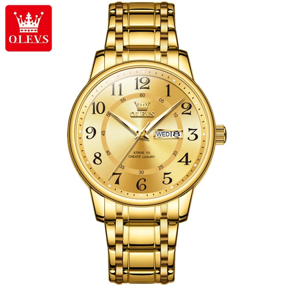 Olevs 2891 Custom logo Arabic Numerals Digital Dial Classics Business Luxury Waterproof Calendar Quartz Watch Man Wrist Watch Excluding watch box