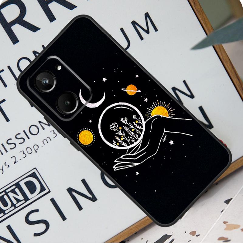 Sun Moon Flowers For Realme 12 Pro Plus 9 10 11 GT5 C51 C31 C67 C55 C53 C35 C33 C30 C21Y C25s GT Neo 6 Case