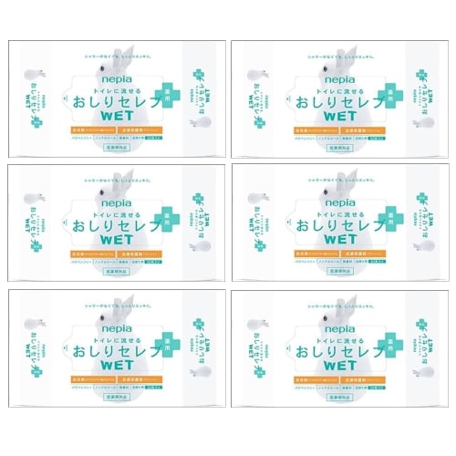 

Nepia Butt Celebrity Влажные салфетки сменные блоки, 6 штук (60 листов x 6), Смываемые, Лечебные, Поддерживают кожу чистой, Предотвращают раздражение кожи, Влажные, Чистят начисто