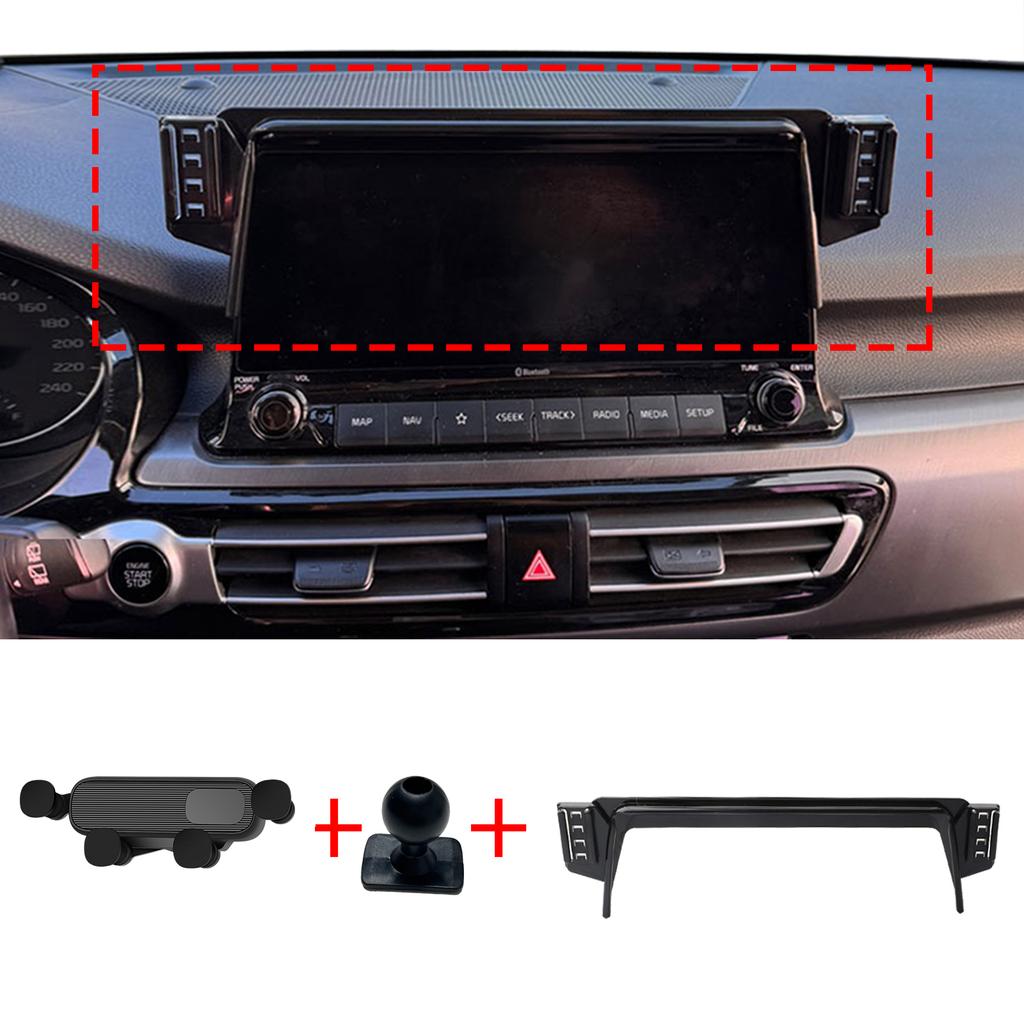 Für KIA Seltos KX3 Rechts-/Linkslenker - GPS-Navigation Integrierter Bildschirmhalter Handyhalter Halterung Auto Zubehör