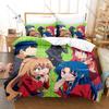 Toradora 3PCS Bedding Set Taiga Aisaka Ryuuji Print Soft Microfiber Duvet Cover Pillowcase Bedroom Decor
