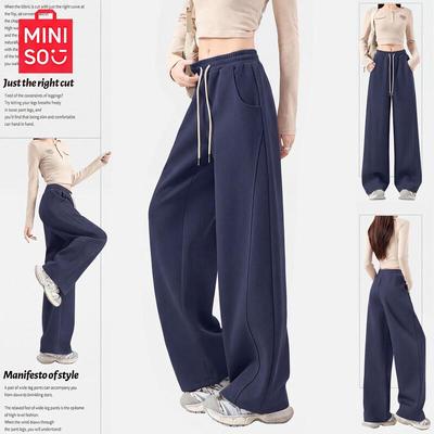 Pantaloni della tuta larghi a vita alta da donna