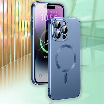 Lüks Kablosuz Şarj Telefon Kılıfı iPhone 13 Pro 14 12 11 15 Pro Max 14 Plus Xs Max Manyetik Mat Tampon Lens Koruma Kapağı