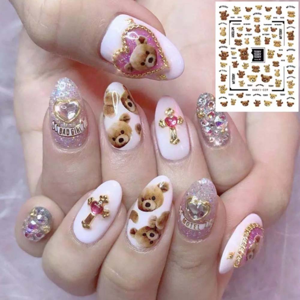 3D Nail Art Stickers Cute bear decorations sticker Art decorations sticker Exquisite design