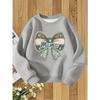 European sizes Kids' Round Neck Hoodie Fashion Print Versatile Top