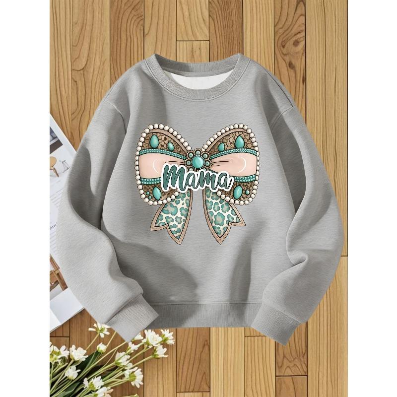 European sizes Kids' Round Neck Hoodie Fashion Print Versatile Top