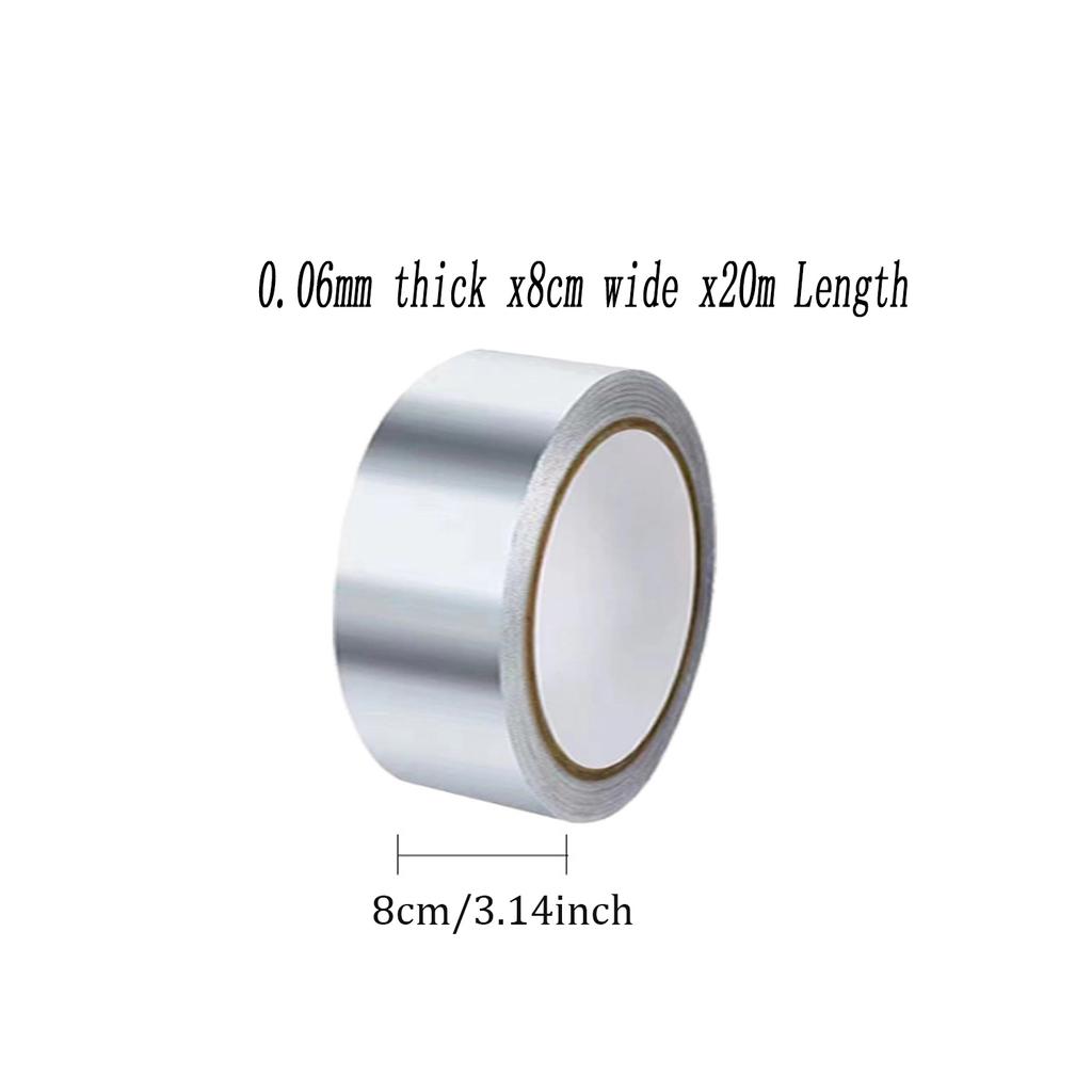 High Temperature Resistant Aluminum Foil Tape Kitchen Pipe Repairs Tape Adhesive Sealing Box Heat Insulation Leak-proof Tape