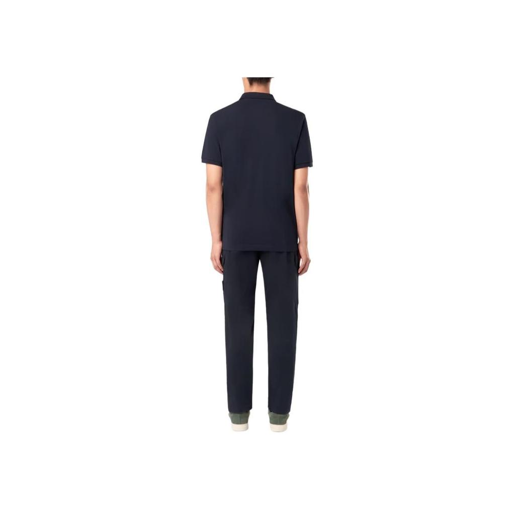 Stone Island Logo Solid Color Short Sleeve Polo Shirt Men tops Navy-Blue K1S1522000-2RS0039-V0020