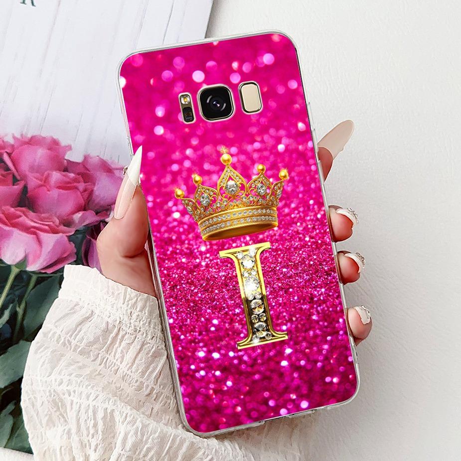 For Samsung Galaxy S8 Case SM-G950F New Crown Letters Cover Soft Silicone Slim Phone Case For Samsung S8 Plus S8+ SM-G955F Shell