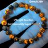 Healing Stone Energy Power Crystal Glow Flame UV Light Reaction Beaded Bracelet